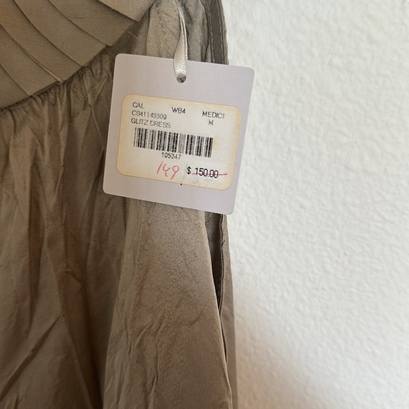 NWT Calypso St. Barth Silk Dress Taupe Medium - Picture 7 of 11